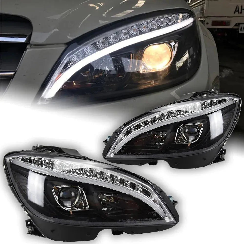 Lampy samochodowe dla Mercedes benz W204 (2007-2010) - C300 C260 C200 - Reflektory LED DRL, Hid Bi Xenon - Multigenus