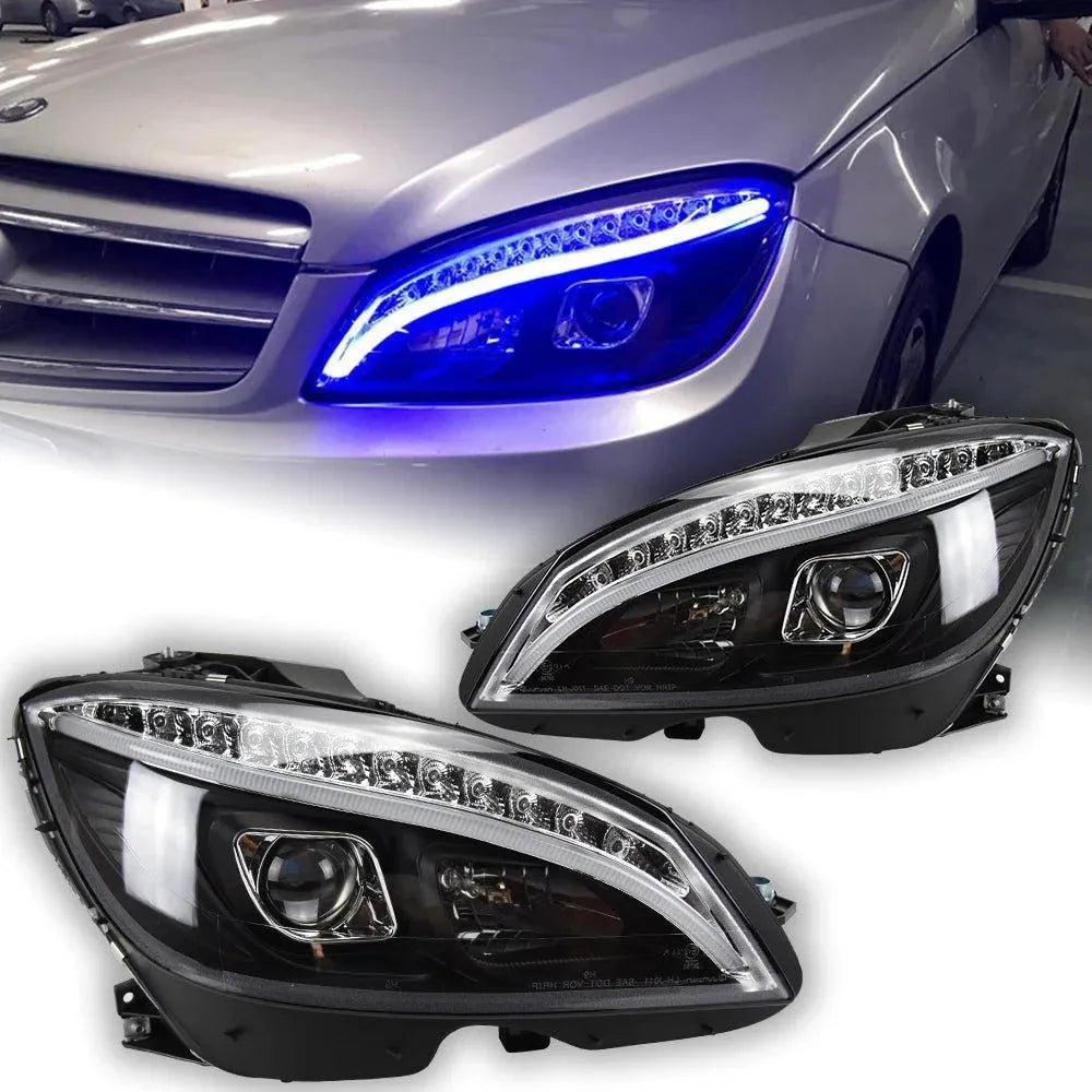 Lampy samochodowe dla Mercedes benz W204 (2007-2010) - C300 C260 C200 - Reflektory LED DRL, Hid Bi Xenon - Multigenus