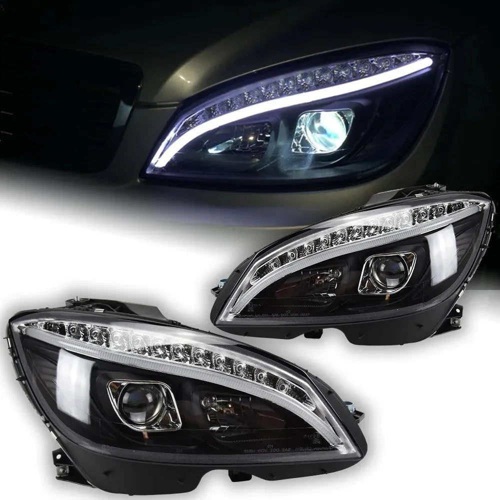 Lampy samochodowe dla Mercedes benz W204 (2007-2010) - C300 C260 C200 - Reflektory LED DRL, Hid Bi Xenon - Multigenus