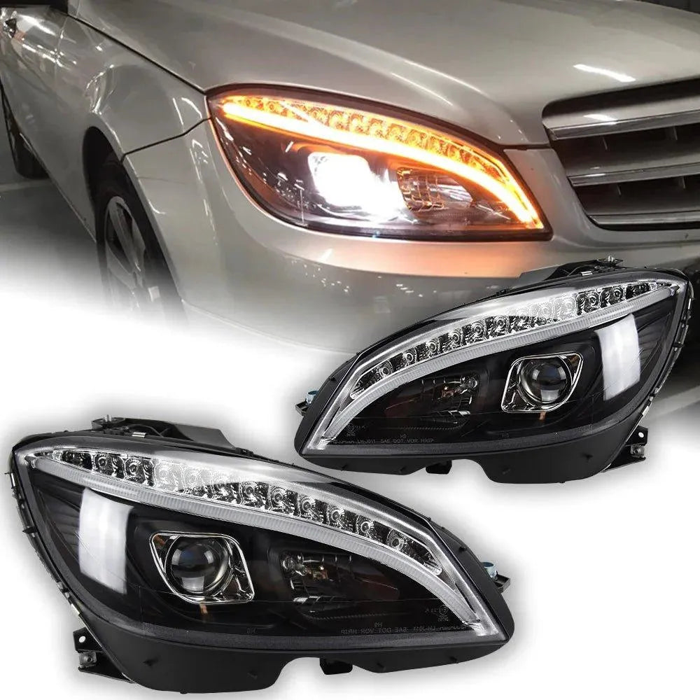 Lampy samochodowe dla Mercedes benz W204 (2007-2010) - C300 C260 C200 - Reflektory LED DRL, Hid Bi Xenon - Multigenus