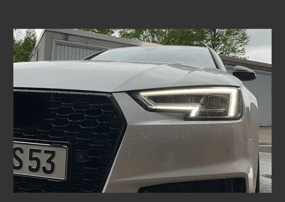 Lampy samochodowe do Audi A4 B9 (2017-2020) - A4L z reflektorami LED, soczewką projekcyjną, DRL - Multigenus