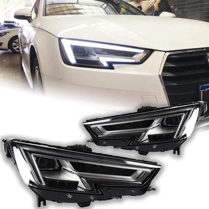 Lampy samochodowe do Audi A4 B9 (2017-2020) - A4L z reflektorami LED, soczewką projekcyjną, DRL - Multigenus