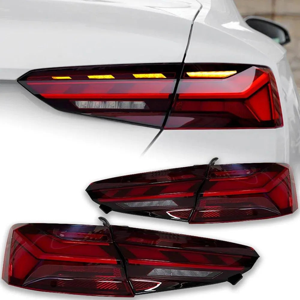 Lampy samochodowe do Audi A5 (2017-2020) - S5 z lampami LED, animacją, lampami dzienne DRL, dynamicznym sygnałem i światłami cofania - Multigenus