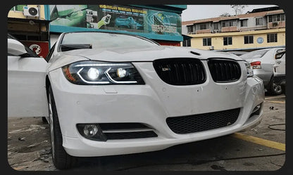 Lampy Samochodowe do BMW E90 (2005-2012) - 320i 318i 323i 325i E90 z lampami przednimi LED, dzienne DRL, Bi-Xenon HID - Multigenus