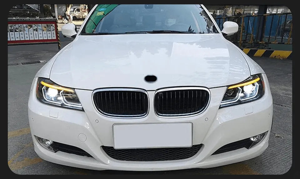 Lampy Samochodowe do BMW E90 (2005-2012) - 320i 318i 323i 325i E90 z lampami przednimi LED, dzienne DRL, Bi-Xenon HID - Multigenus