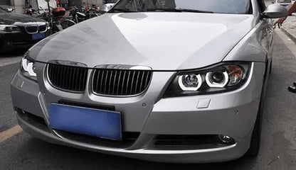 Lampy Samochodowe do BMW E90: Reflektory 2005-2012 z Oświetleniem Dziennym LED DRL, Angel Eye i Wiązką Bi-Xenon 320i, 318i, 323i, 325i - Multigenus