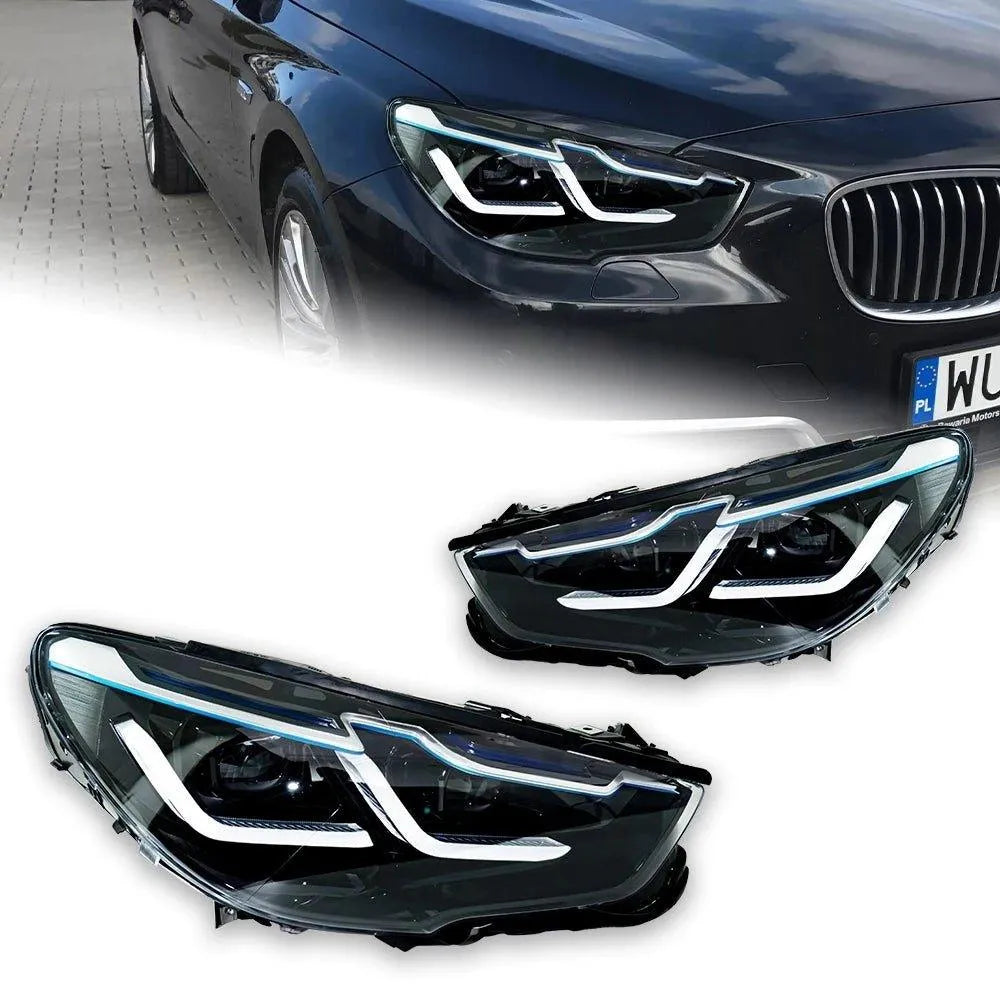 Lampy Samochodowe do BMW F07 5 Series GT: Przednie LED z Oświetleniem Okręgu Angel Eye, DRL, Opcją HID, Bi-Xenon - Multigenus