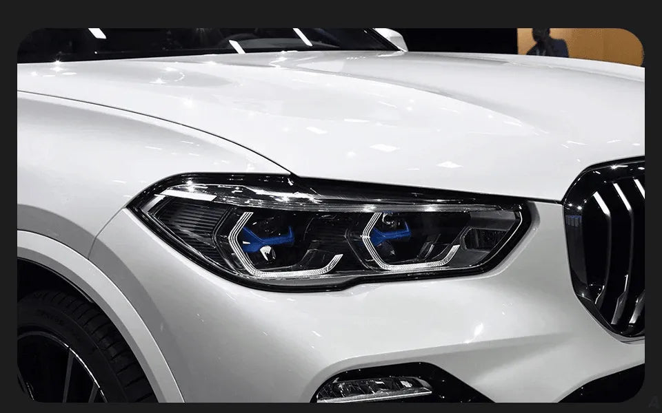 Lampy samochodowe do BMW X5 G05 (2019-2022) - G06 z reflektorami LED, soczewką projekcyjną - przednie X6 LED DRL i sygnał - Multigenus