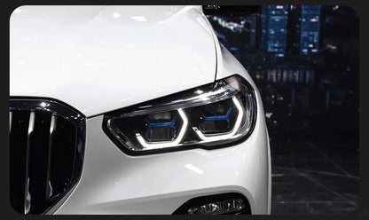 Lampy samochodowe do BMW X5 G05 (2019-2022) - G06 z reflektorami LED, soczewką projekcyjną - przednie X6 LED DRL i sygnał - Multigenus