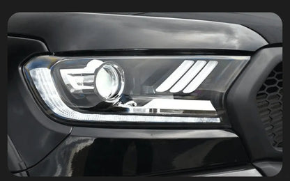 Lampy samochodowe do Ford Ranger (2016-2017) - Reflektory LED H7 D2H, opcją Hid, Oczkiem Anielskim (Angel Eye) i wiązką Bi Xenon - Multigenus