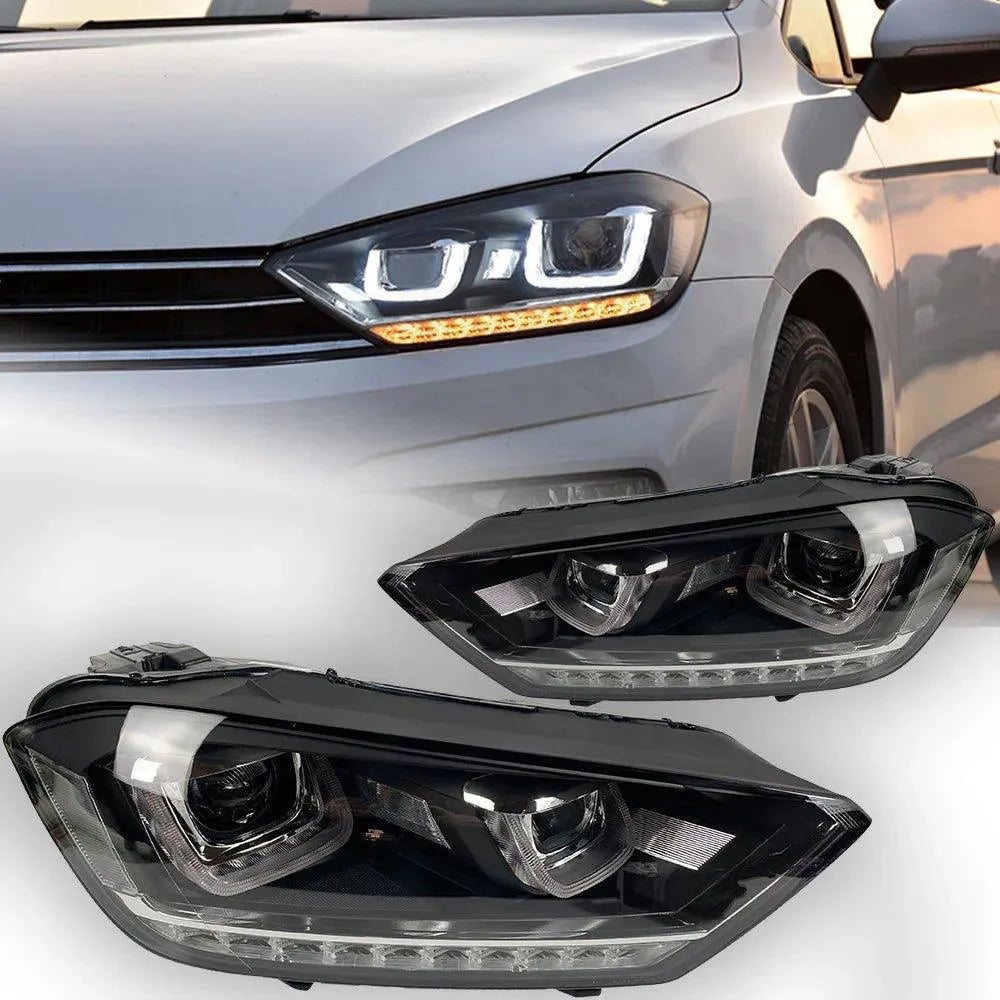 Lampy samochodowe do Volkswagen VW Golf 7 Sportsvan (2016-2018) Tour Reflektory LED Bi Xenon z soczewką projekcyjną - Multigenus