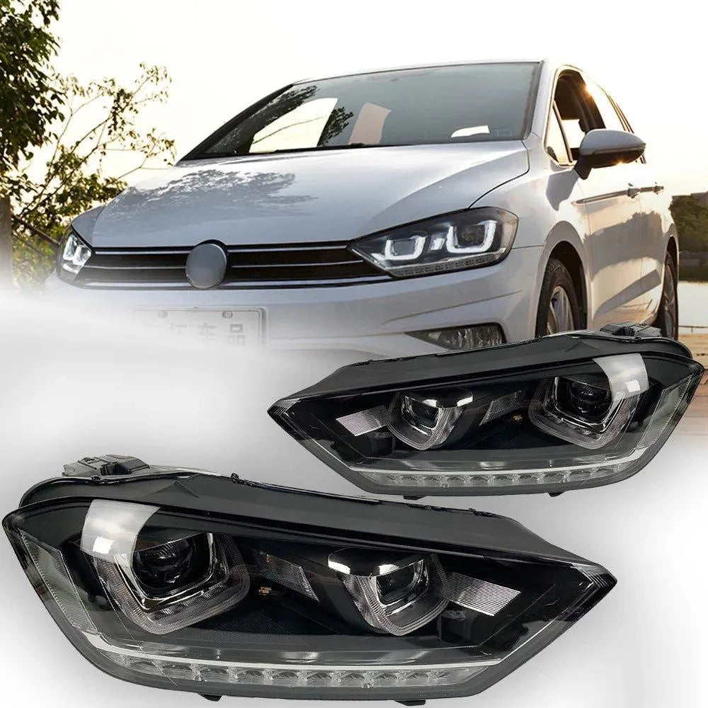 Lampy samochodowe do Volkswagen VW Golf 7 Sportsvan (2016-2018) Tour Reflektory LED Bi Xenon z soczewką projekcyjną - Multigenus