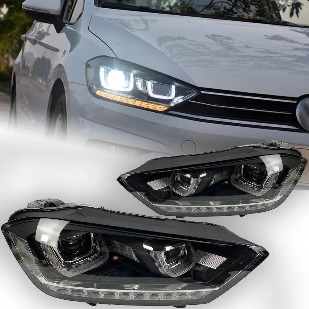 Lampy samochodowe do Volkswagen VW Golf 7 Sportsvan (2016-2018) Tour Reflektory LED Bi Xenon z soczewką projekcyjną - Multigenus