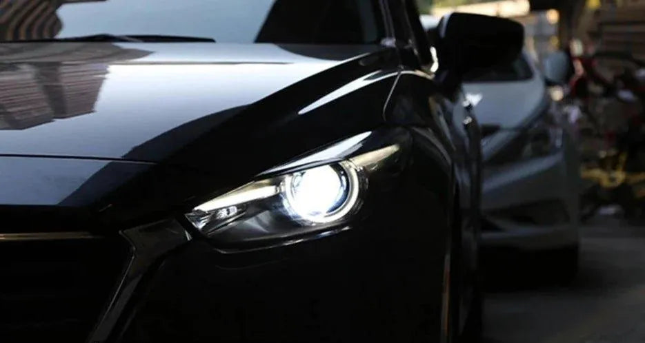 Lampy Samochodowe do Mazda 3: Reflektory LED 2017-2018 z Oświetleniem Dziennym LED, HID Bi-Xenon - Multigenus