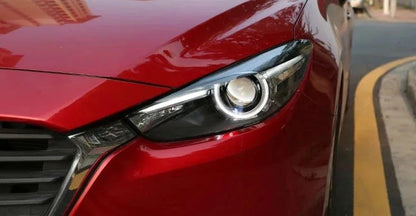 Lampy Samochodowe do Mazda 3: Reflektory LED 2017-2018 z Oświetleniem Dziennym LED, HID Bi-Xenon - Multigenus