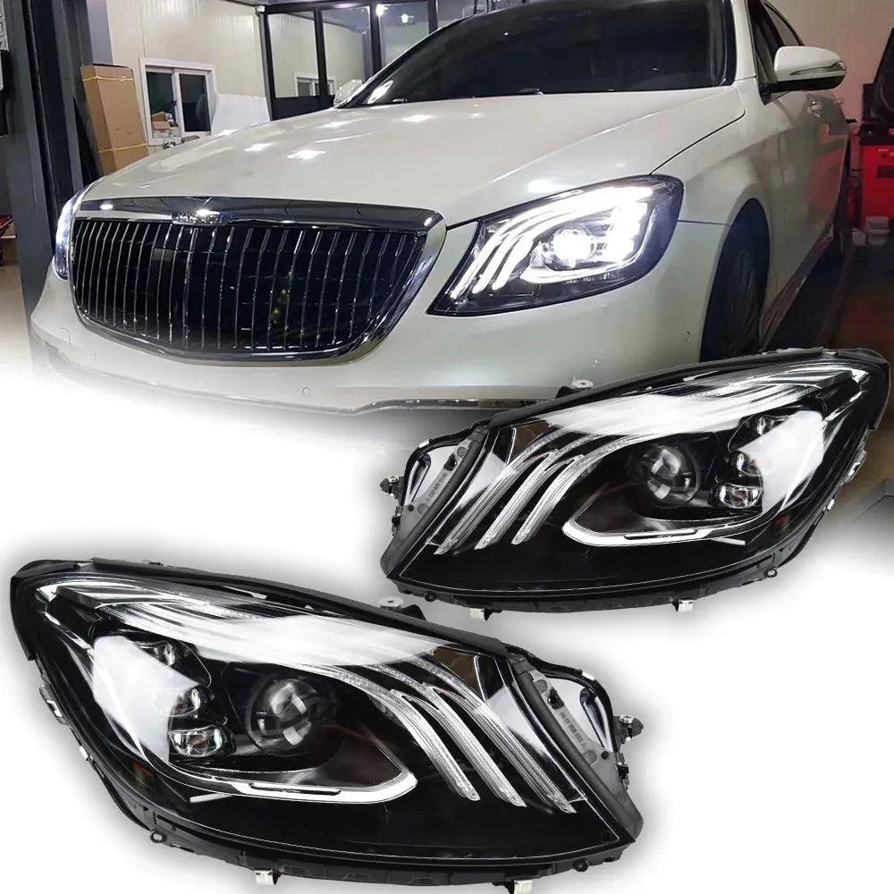 Lampy samochodowe do Mercedes Benz W222 (2014-2019) - S350 S400 W223 z reflektorami LED, projekcją i dzienne DRL - Multigenus