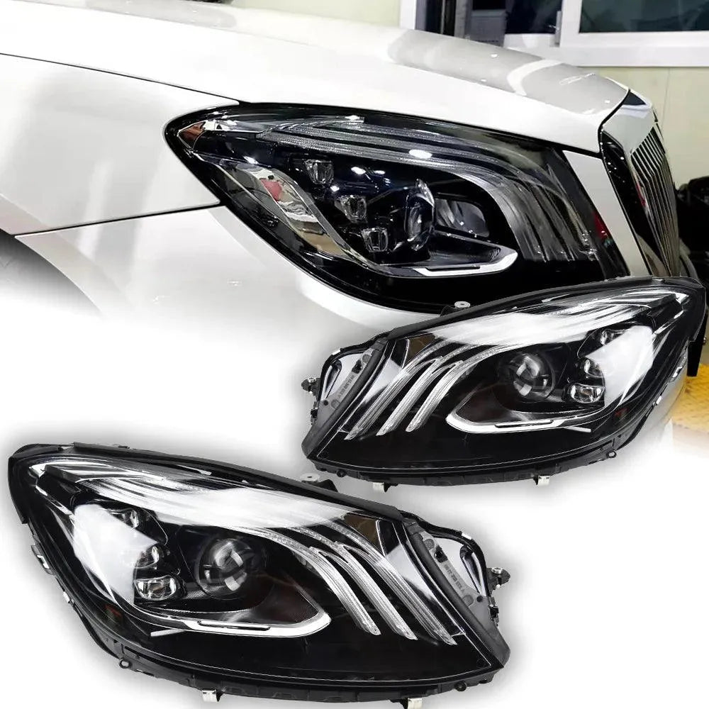 Lampy samochodowe do Mercedes Benz W222 (2014-2019) - S350 S400 W223 z reflektorami LED, projekcją i dzienne DRL - Multigenus