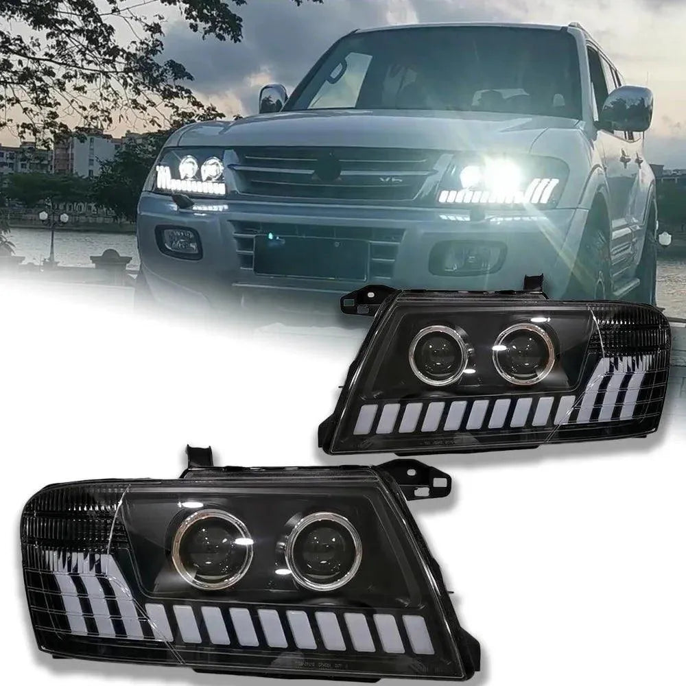 Lampy samochodowe do Mitsubishi Pajero V73 (2004-2014) - Montero V75 V77 z dynamicznym sygnałem DRL - Multigenus