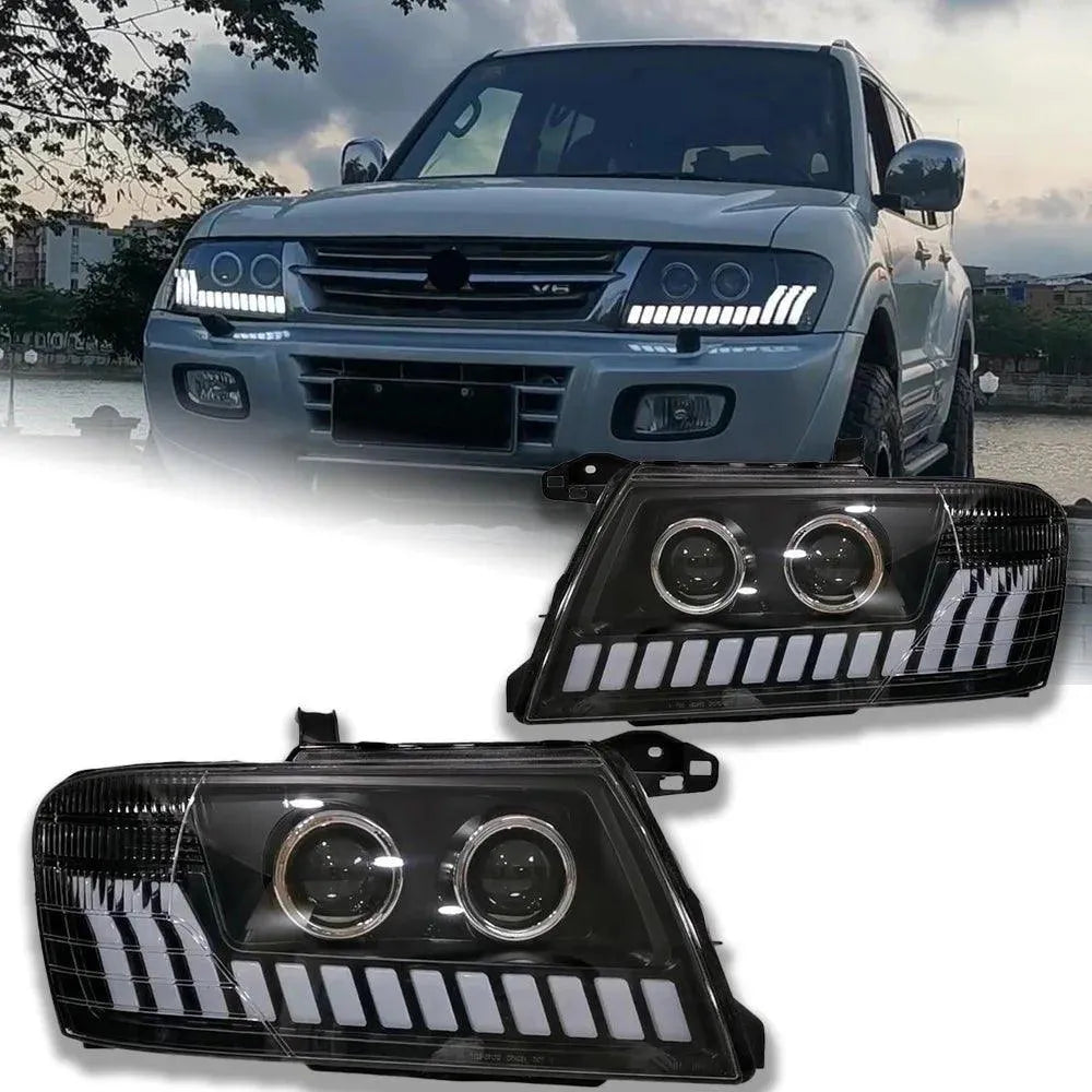 Lampy samochodowe do Mitsubishi Pajero V73 (2004-2014) - Montero V75 V77 z dynamicznym sygnałem DRL - Multigenus