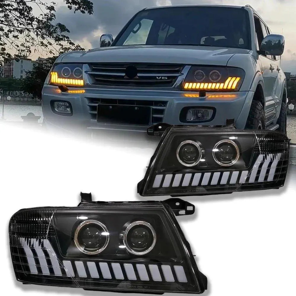 Lampy samochodowe do Mitsubishi Pajero V73 (2004-2014) - Montero V75 V77 z dynamicznym sygnałem DRL - Multigenus