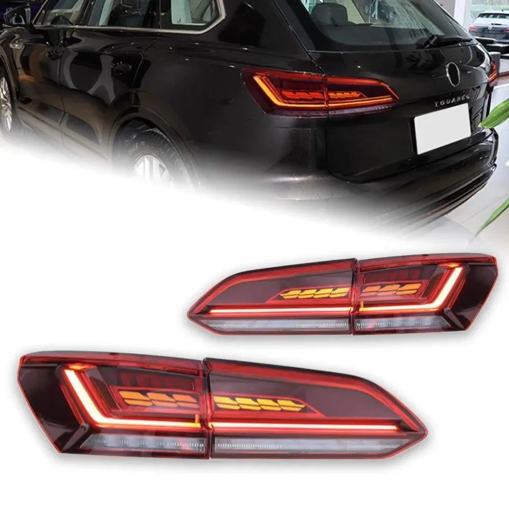 Lampy samochodowe do VW Volkswagen Touareg (2019-2023) z lampą dzienne DRL, dynamicznym sygnałem i światłem cofania - Multigenus