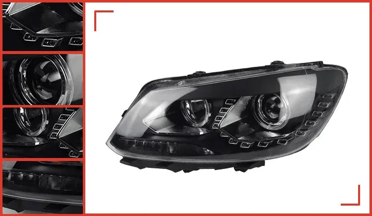 Lampy Samochodowe LED do VW Touran 2010-2015 - Przednie Reflektory Bi-Xenon, DRL, HID - Multigenus