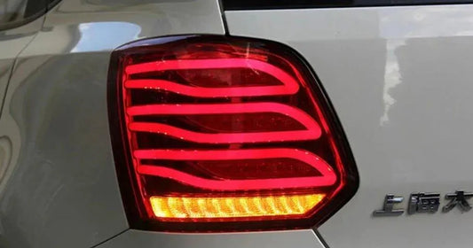 Lampy Samochodowe Tylne do VW Polo: LED 2009-2017 DRL, z Dynamicznym Sygnałem, Hamulcem i Wstecznym - Multigenus