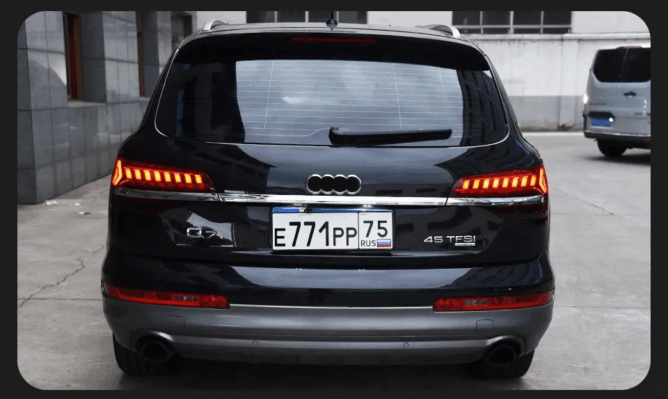 Lampy Tylne Audi Q7 2006 - 2015 Światła LED z DRL, Hamulcem i Sygnałem Cofania tył - Multigenus