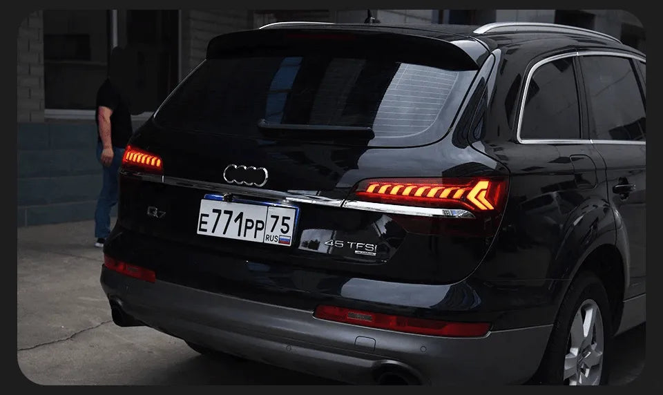 Lampy Tylne Audi Q7 2006 - 2015 Światła LED z DRL, Hamulcem i Sygnałem Cofania tył - Multigenus