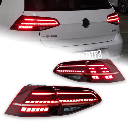 Lampy tylne dla VW Golf 7 LED 2013 - 2019 Golf 7 MK7 DRL Animacja świateł stopu - Multigenus
