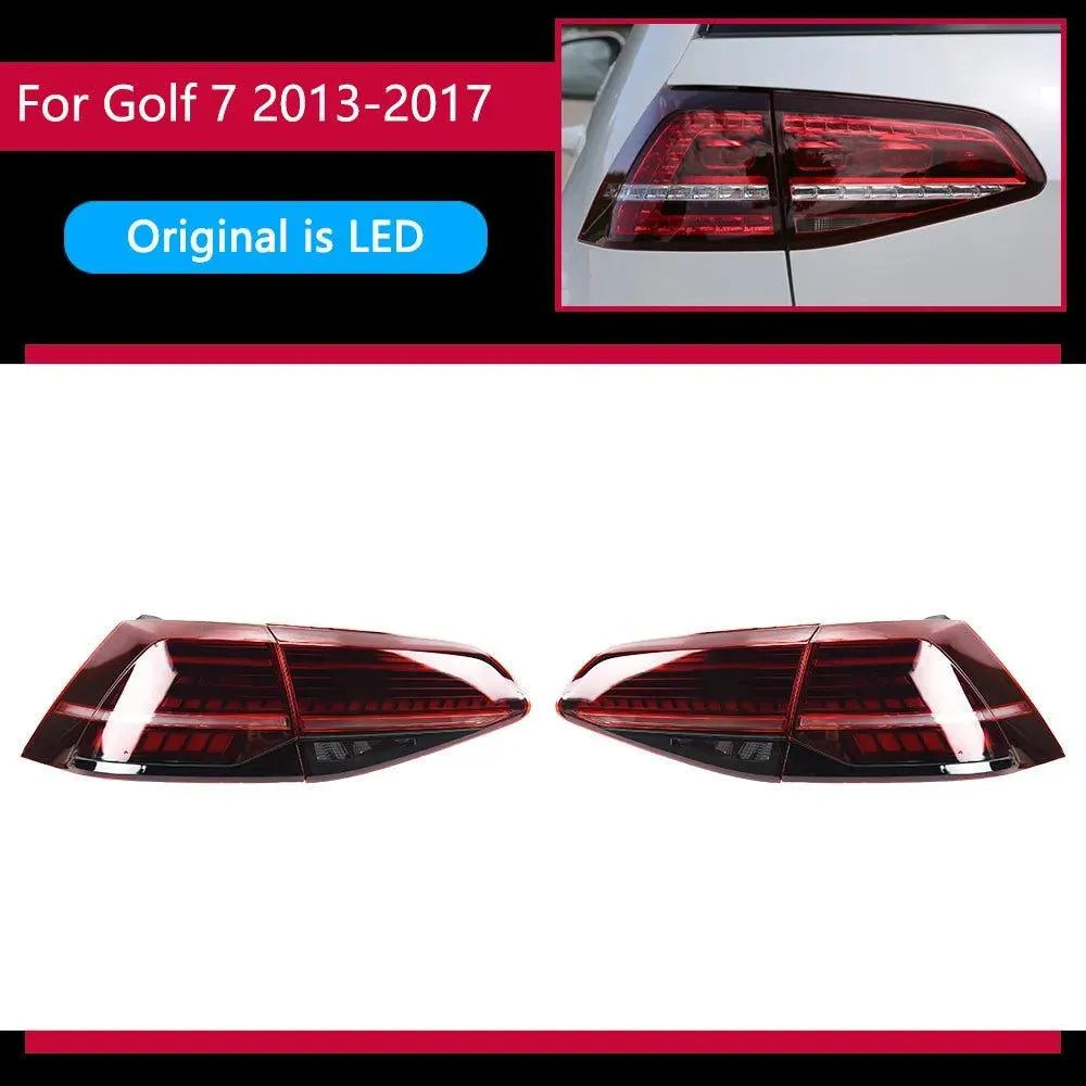 Lampy tylne dla VW Golf 7 LED 2013 - 2019 Golf 7 MK7 DRL Animacja świateł stopu - Multigenus