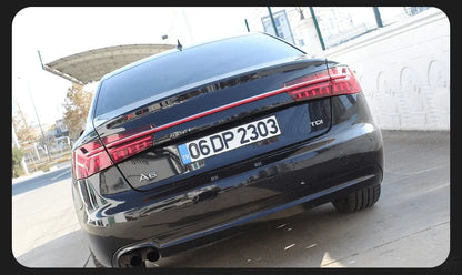 Lampy Tylne do Audi A6 C7 LED w Designie C8 z DRL, Dynamicznym Sygnałem, Hamulcem i Cofania (2012-2016) - Multigenus