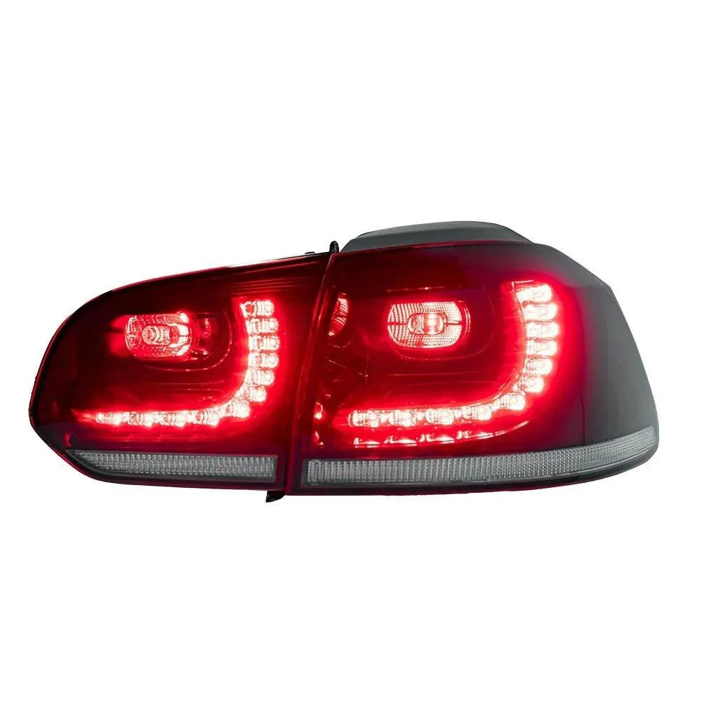 Lampy tylne VW Golf 6 Volkswagen 2009 - 2012 R20 LED DRL Sygnał dynamiczny - Multigenus