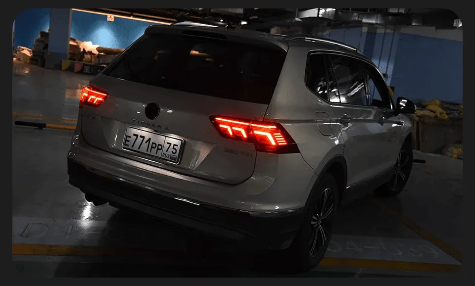 Lampy Tylne do VW Tiguan LED z DRL, Dynamicznym Sygnałem i Cofaniem (2017-2021) - Nowy Model - Multigenus