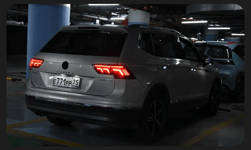 Lampy Tylne do VW Tiguan LED z DRL, Dynamicznym Sygnałem i Cofaniem (2017-2021) - Nowy Model - Multigenus