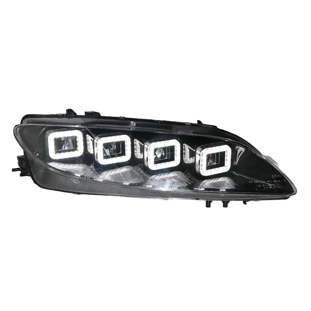 Lampy Przednie do Mazda 6 LED z Projektorową Soczewką, DRL, Dynamicznym Sygnałem i Angel Eye (2003-2012) - Multigenus