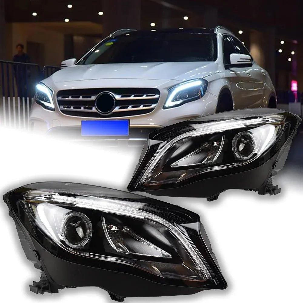 Lampy Przednie do Mercedes Benz GLA LED z DRL i Lampami HID Bi-Xenon (2015-2019) GLA200 GLA180 - Multigenus