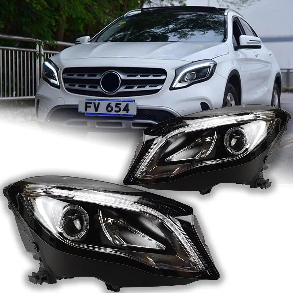 Lampy Przednie do Mercedes Benz GLA LED z DRL i Lampami HID Bi-Xenon (2015-2019) GLA200 GLA180 - Multigenus