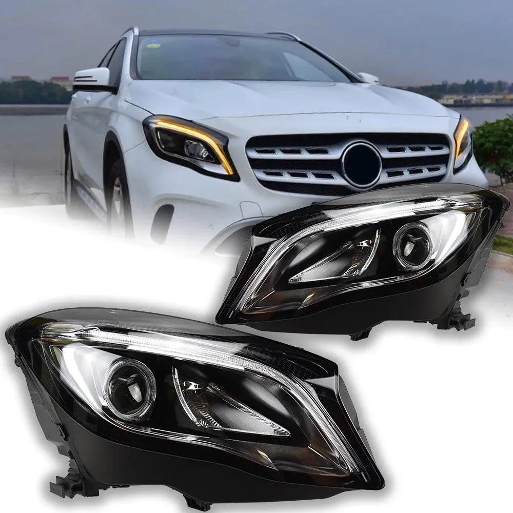 Lampy Przednie do Mercedes Benz GLA LED z DRL i Lampami HID Bi-Xenon (2015-2019) GLA200 GLA180 - Multigenus