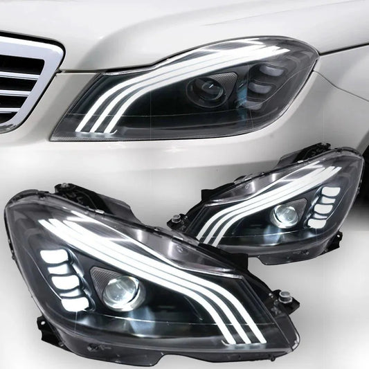 Lampy Przednie do Mercedes Benz W204 LED z DRL i Sygnałem (2011-2013) C200 C260 - Multigenus