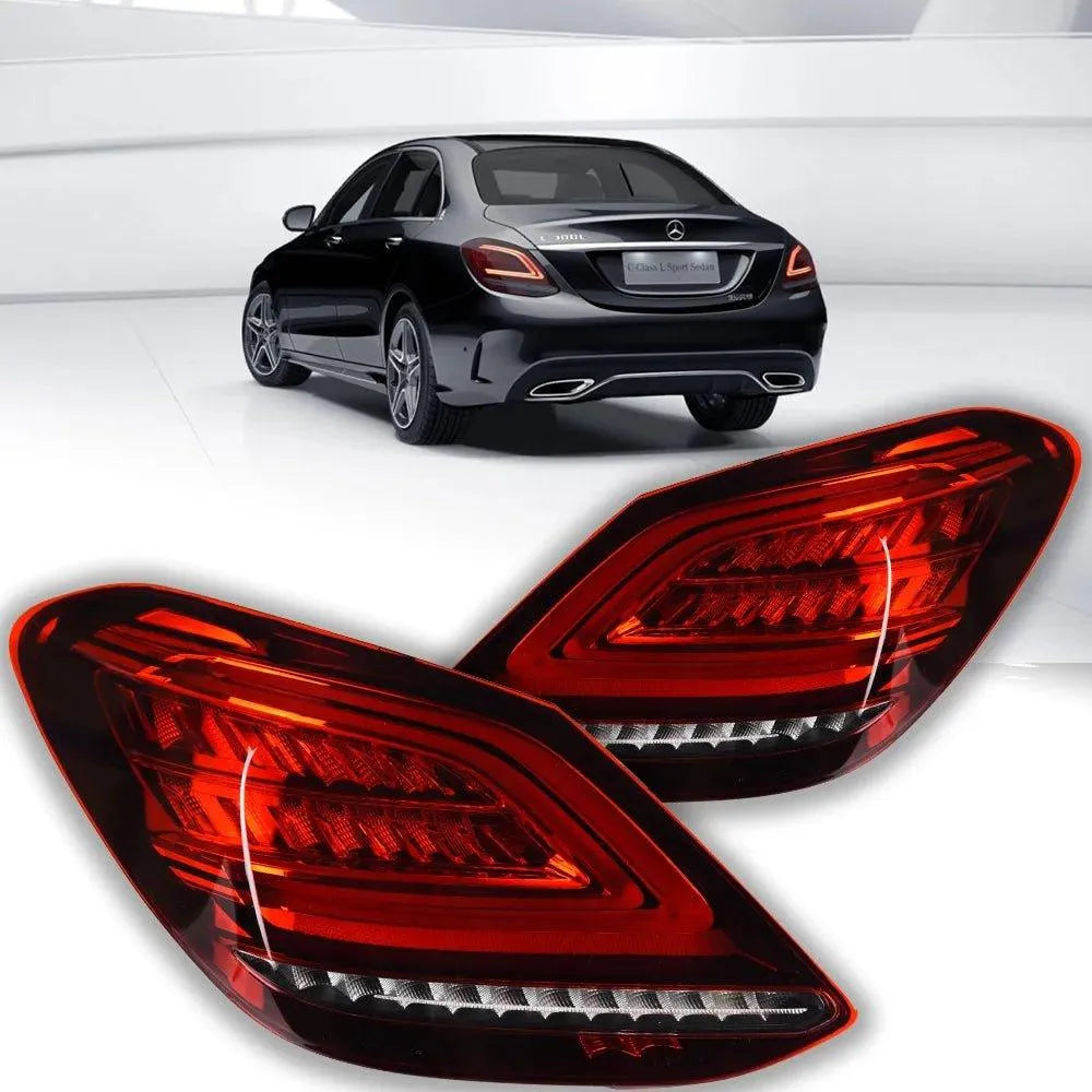 Lampy Tylne do Mercedes Benz W205 LED z DRL i Dynamicznym Sygnałem (2014-2019) C180 C200 C260 C300 - Multigenus