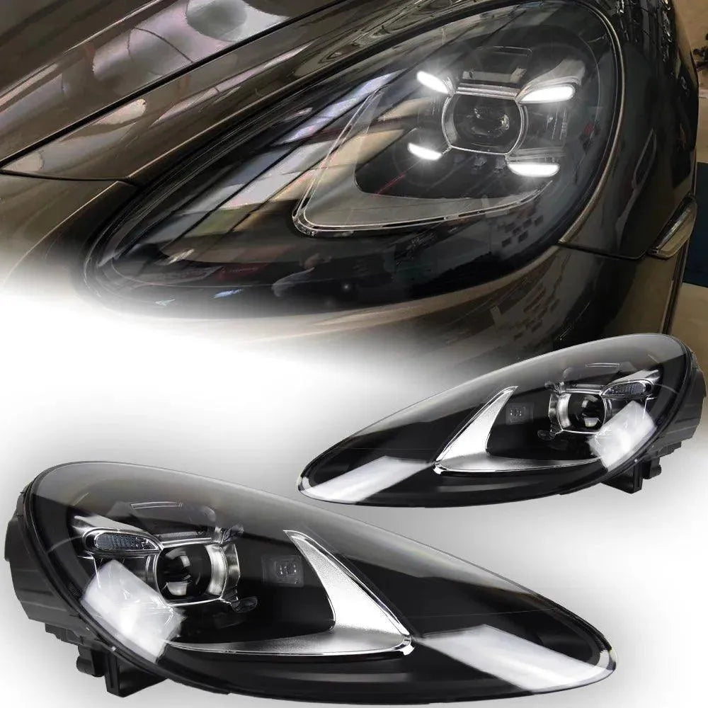 Stylizowane Lampy Przednie do Porsche Cayenne LED z Projektorową Soczewką i DRL (2011-2018) Cayenne GTS - Multigenus