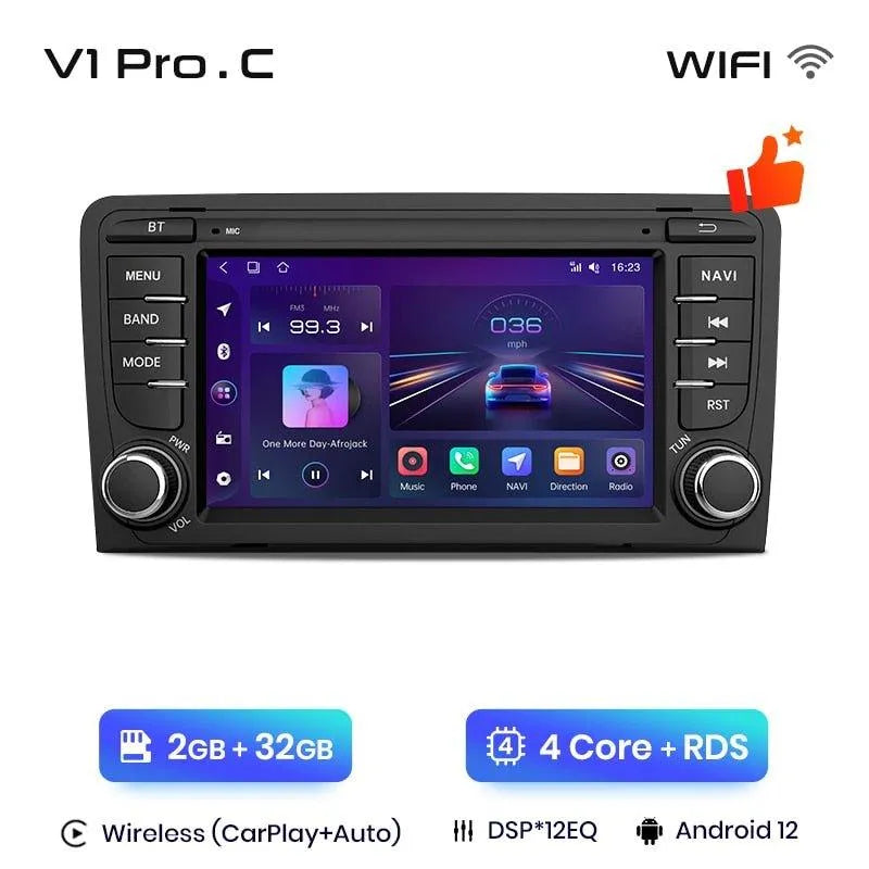 Radio nawigacja Audi A3 8P 2003 - 2011 S3 RS3 Sportback Carplay Android Auto - Multigenus