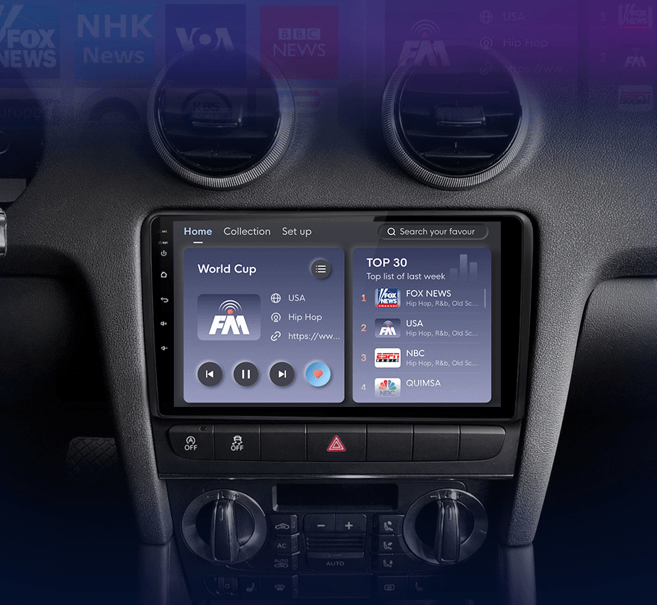 Navigation für Audi A3, Carplay, Android, DAB+