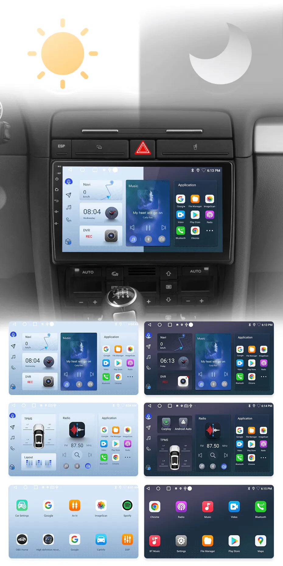 Radio nawigacja Audi A4 B6 B7 2000 - 2009 Carplay Android Auto - Multigenus