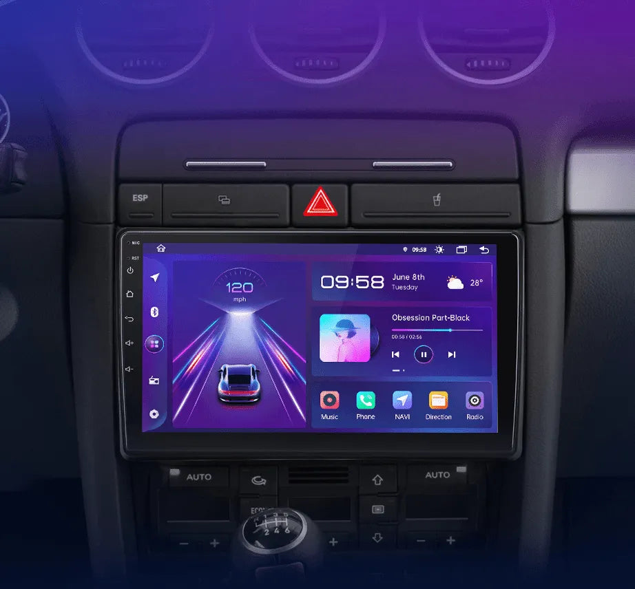 Radio nawigacja Audi A4 B6 B7 2000 - 2009 Carplay Android Auto - Multigenus