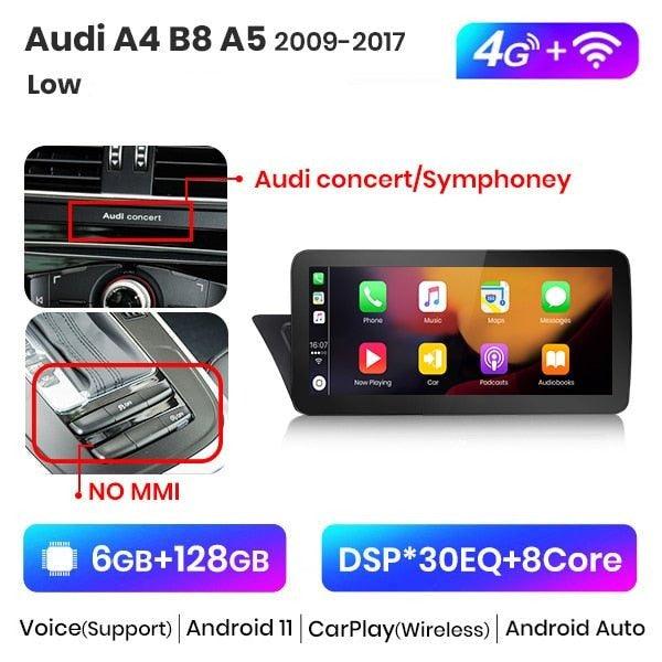 Radio nawigacja Audi A4 B8 A5 2009-2017 10.25“ CarPlay Android Auto - Multigenus