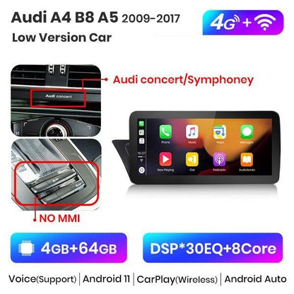 Radio nawigacja Audi A4 B8 A5 2009-2017 10.25“ CarPlay Android Auto - Multigenus