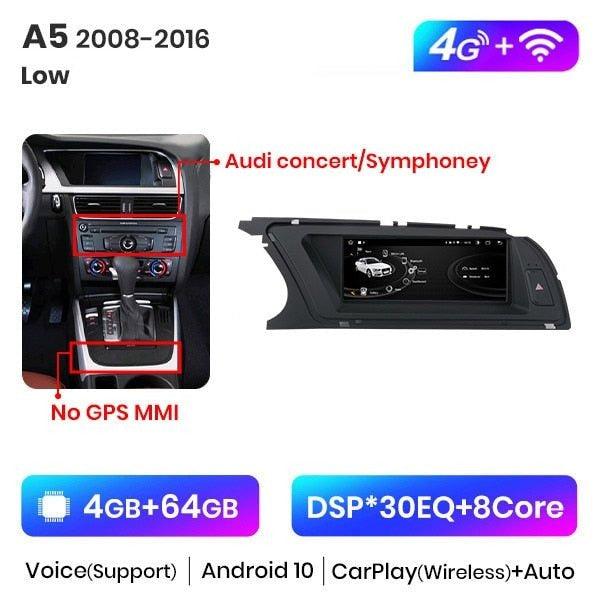 For Audi A5 2009-2016 android radio For Audi A5 12.3 inch head unit GPS  navigation car multimedia autoradio For AUDI A5 A4 B8