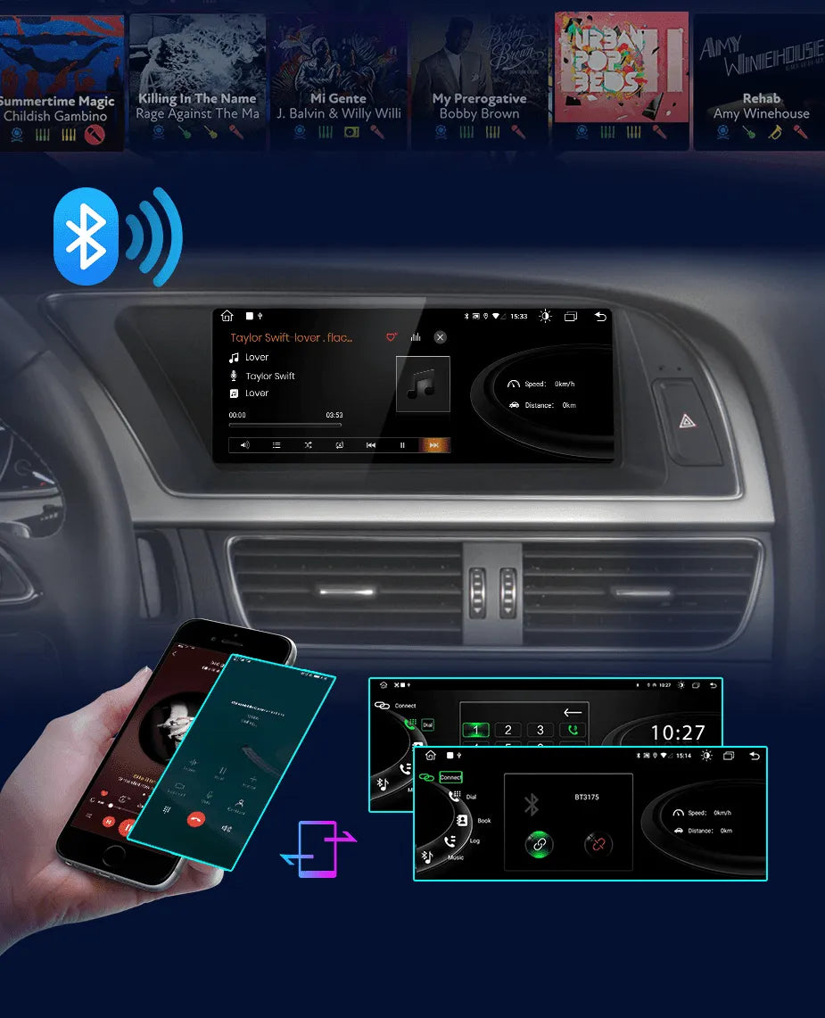 Radio nawigacja Audi A5 2009-2014 2015 2016 CarPlay 4G DSP Android Auto GPS - Multigenus